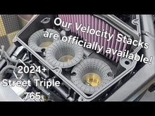 Load and play video in Gallery viewer, 2WDW Street Triple 765 Velocity Stacks by Turn 13 Motorsports
